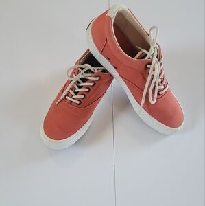 Sperry Canvas Men Size 9 Rust Color Lace Up Tennis Shoe‎